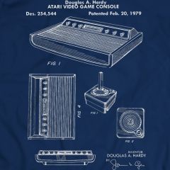 Atari Original Video Game Console Patent T-Shirt Tee Holiday Gift Birthday Present