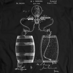 Beer Pump Process Barrel Patent T-shirt Mens Gift Idea 100% Cotton Birthday Present