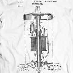 Electric Arc Lamp Patent T-shirt Mens Gift Idea 100% Cotton Birthday Present