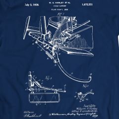 Harley Davidson Kickstand Patent T-shirt Mens Gift Idea 100% Cotton Birthday Present