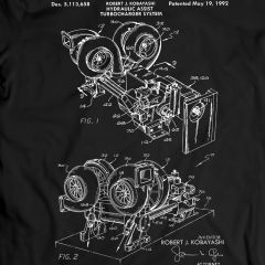 Hydraulic Assist Turbocharger System Patent T-shirt Mens Gift Idea 100% Cotton Birthday Present