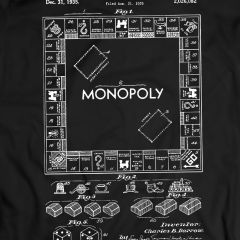 Monopoly Board Game Blueprint Patent T-Shirt