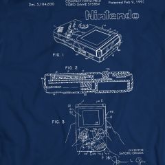 Nintendo Gameboy 1993 Game Patent T-Shirt Holiday Gift Birthday Present