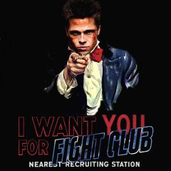 I Want YOU for Fight Club Brad Pitt Uncle Sam T-Shirt 
