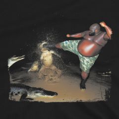 Funny Alligator Kick Meme T-Shirt – Swamp Humor, Viral Gator Tee