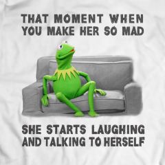 Laughting and Talking to Herself Kermit the Frog T-Shirt