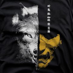 Ghost of Yōtei – Wolf and Mask Samurai Fan-Inspired T-Shirt