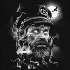 Thomas Wake Sea Monster Ocean Beast The Lighthouse 2019 Psycho Horror Movie T-shirt