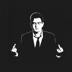 Charlie Sheen Middle Finger T-Shirt