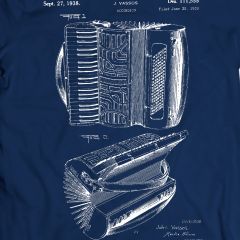 Accordion Patent T-Shirt 100% Cotton