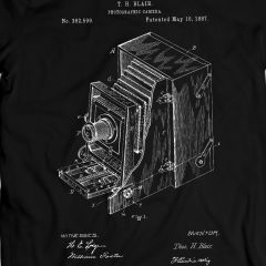 Blair Camera 1887 Photographic Vintage Antique T-shirt 100% Cotton