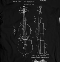 Brown Violin 1930 T-Shirt Music Tee