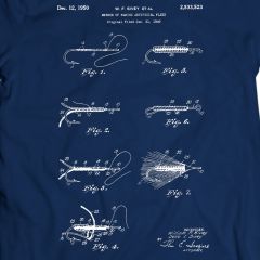 Fishing Flies  Flies Patent  Patent T-Shirt  T-Shirt Mens