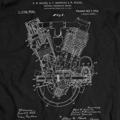 Combustion E  Engine Paten  Patent Motorbike  Motorbike T-shirt