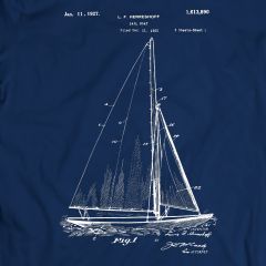 Sailboat P  Patent 1881  1881 T-Shirt  T-Shirt Mens