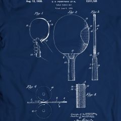 Table Tennis Bat - Perryman Paddle 1935 T-Shirt