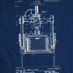 Wine Press  Press Patent  Patent T-Shirt  Patent T-Shirt