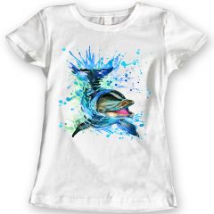 Dolphin T-Shirts Watercolor design Ladies Gift Idea 100% Cotton S to XL Holiday Christmas Gift Birthday