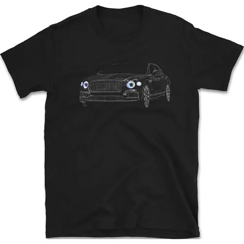 Flying Spur V8 T-Shirt | Luxury Performance Sedan Tee | British Power and Elegance