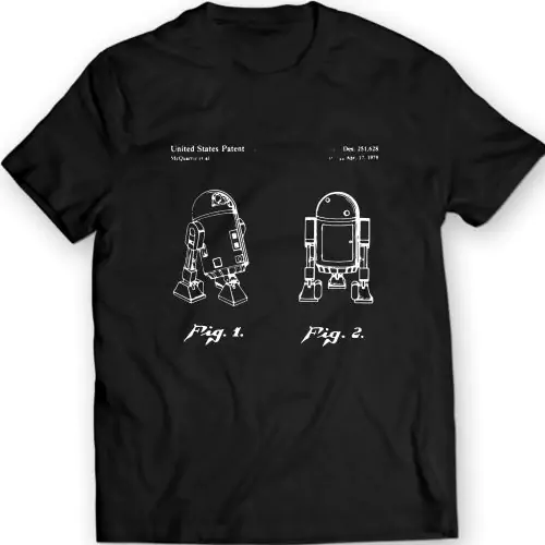 Wars R2D2  R2D2 Patent  Patent T-Shirt  T-Shirt Mens