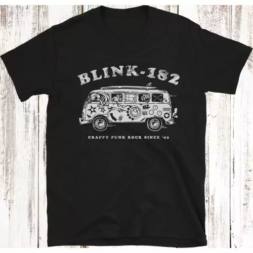 Blink 182 Crappy Punk Rock Since 1992 T-Shirt 100% Cotton