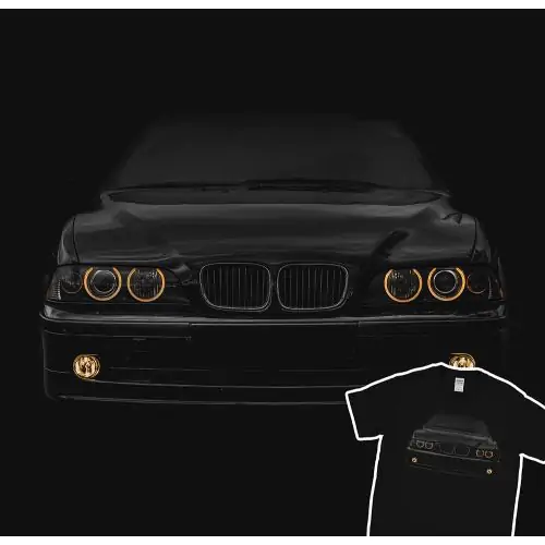 E39 T-Shirt  T-Shirt Yellow  Yellow Headlights  Headlights Holiday