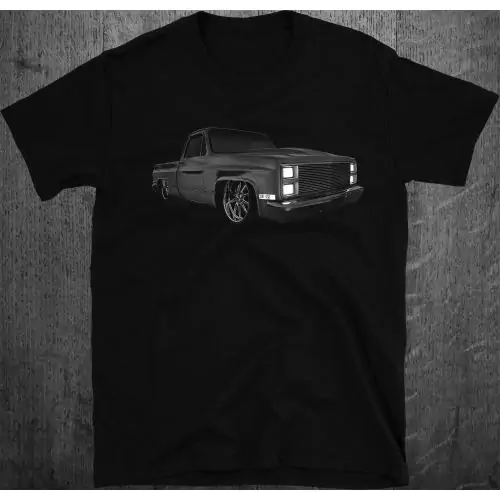 Chevy Truck C10 CK 1982 Custom Lowered T-Shirt 100% Cotton