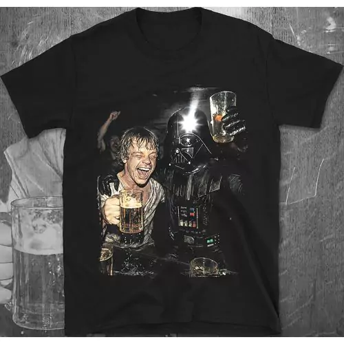 Darth Vader & Luke – Cheers From the Dark Side T-Shirt