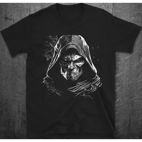 Doctor Doom Marvel Villain Hooded Mask Gothic dark art T-Shirt