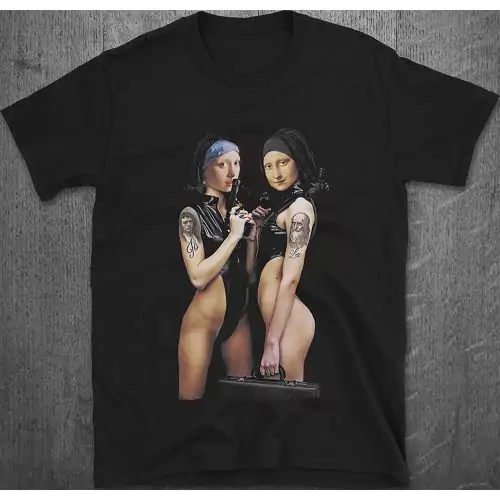 Double Trouble Mona Lisa – Guns & Tattoos Tee