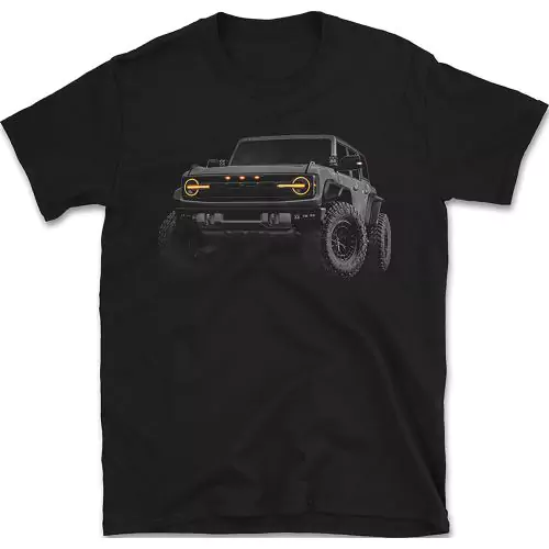 Bronco Raptor T-Shirt | High-Performance Off-Road SUV | Desert Beast Edition