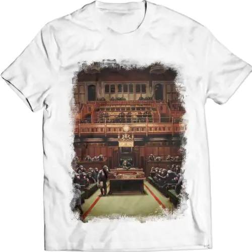 Monkey Parliament T-Shirt Design by Banksy 