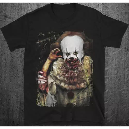 Hello! Creepy IT Shirt Clown By Stephen King Psycho Horror