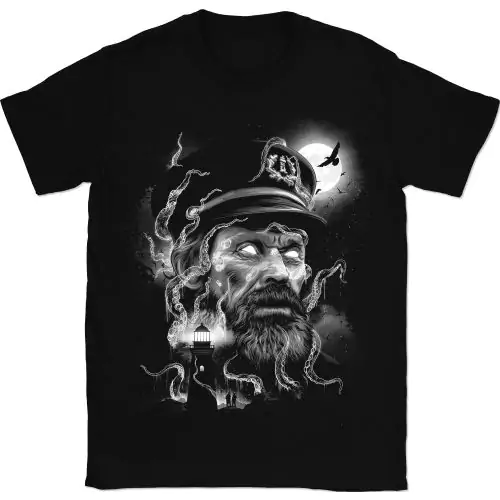 Thomas Wake Sea Monster Ocean Beast The Lighthouse 2019 Psycho Horror Movie T-shirt