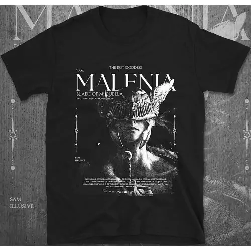 Malenia Elden Ring Vintage T-Shirt – Dark Fantasy Soulslike Game Inspired Tee