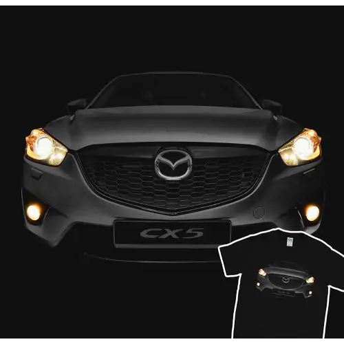 CX-5 SUV Headlights Crossover T-shirt 100% Cotton