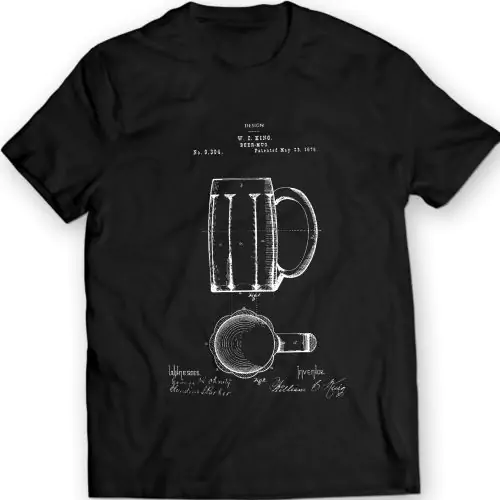 Beer Mug  Mug Patent  Patent T-Shirt  T-Shirt Mens