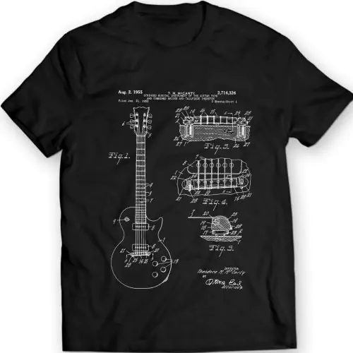 Les Paul  Paul Guitar  Guitar Patent  Patent T-Shirt