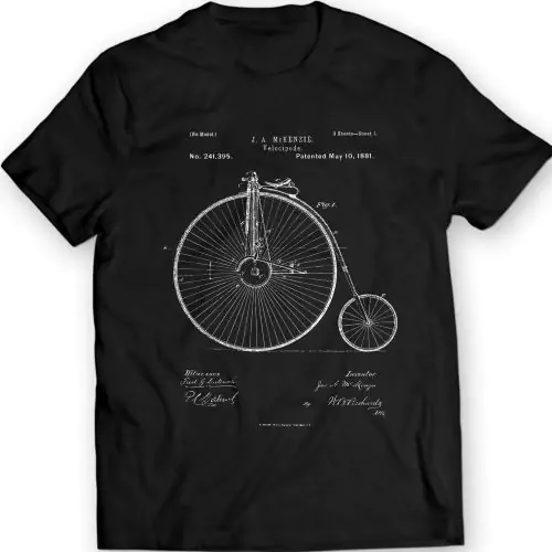 Style Bicycle  Bicycle Patent  Patent 1881  1881 T-Shirt