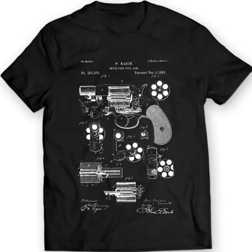 Patent  Colt  Colt Revolver  Revolver T-Shirt  T-Shirt Unisex/Mens