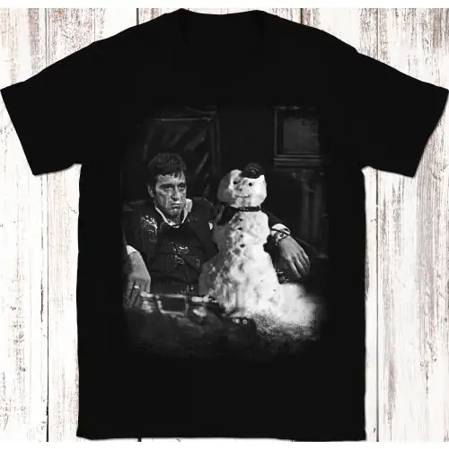 Tony Montana Scarface Cocaine Snowman T-Shirt