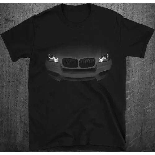 Bimmer X5 E70 M 2010-2013 T-Shirt Headlights Glow xDrive 100% Cotton